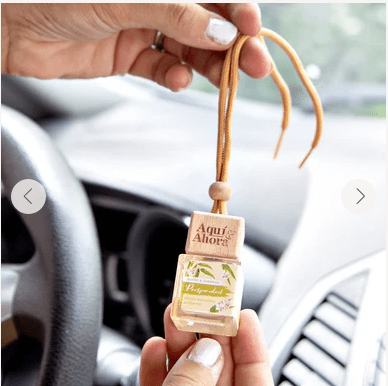 Difusores Colgantes de Auto - Aqui&Ahora - PROSPERIDAD Bambú & Geranios.