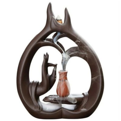 Porta Incienso Cascada Wisdom Hand + 10 inciensos especiales