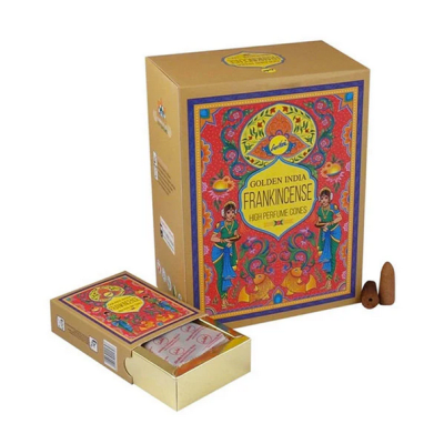 Incienso Cascada Golden Indian Frankincense 10 Conos - Sree Vani