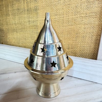 Porta Incienso y Quemador de Bronce Estrella