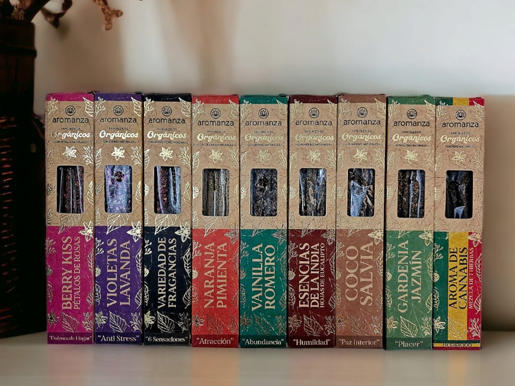 Sahumerio Organico Vainilla Romero - Aromanza2