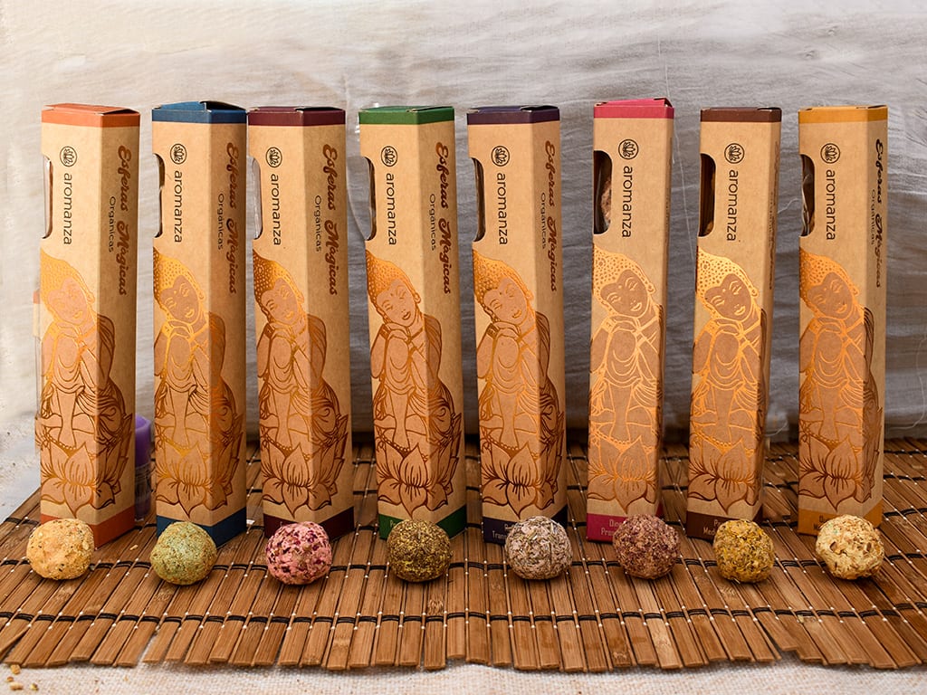 Sahumerio Esfera Organica Real Champa - Aromanza2