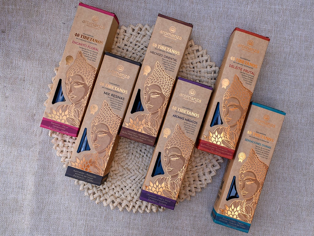 Sahumerio 40 Tibetanos Deleite Frutal - Aromanza2