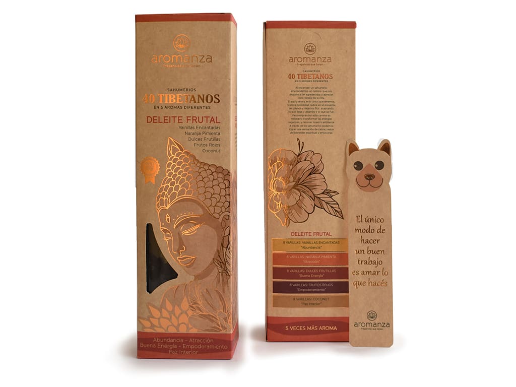 Sahumerio 40 Tibetanos Deleite Frutal - Aromanza1
