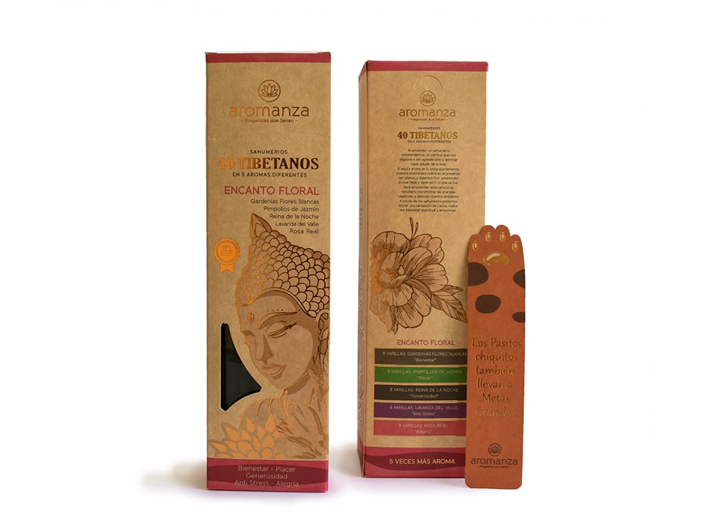 Sahumerio 40 Tibetanos Encanto Floral - Aromanza1
