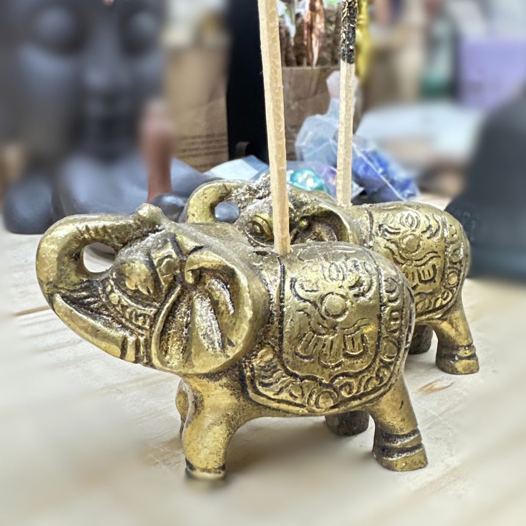 Elefante Bronce Pequeño Porta Inciensos1