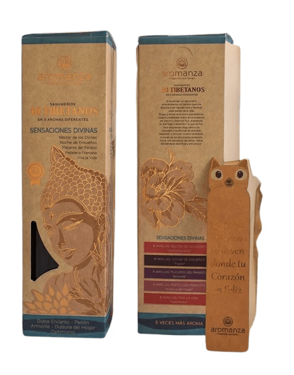 Sahumerio 40 Tibetanos Sensaciones Divinas - Aromanza1