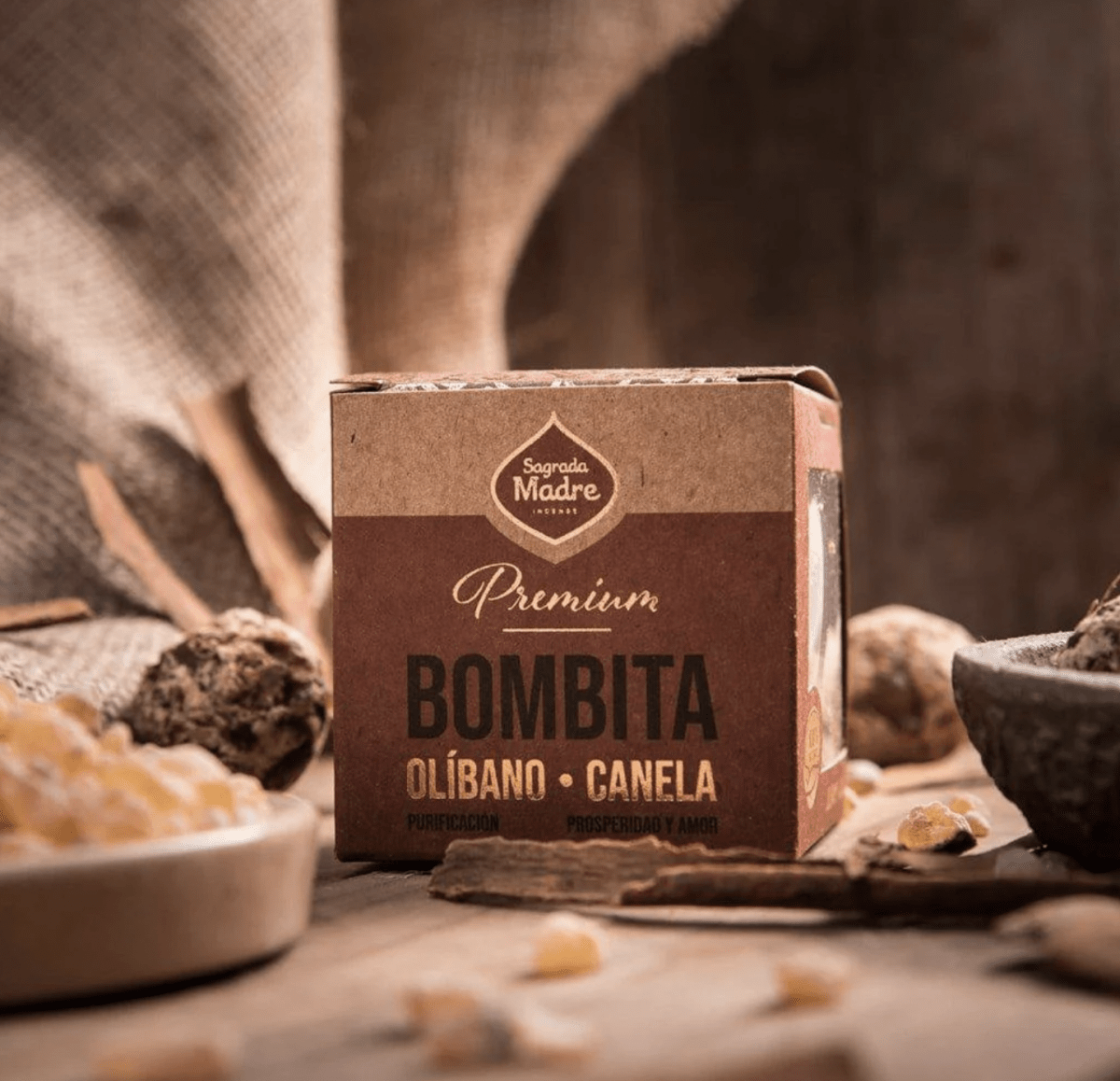 Bombita Premium Defumación Activada Olíbano & Canela - Sagrada Madre2
