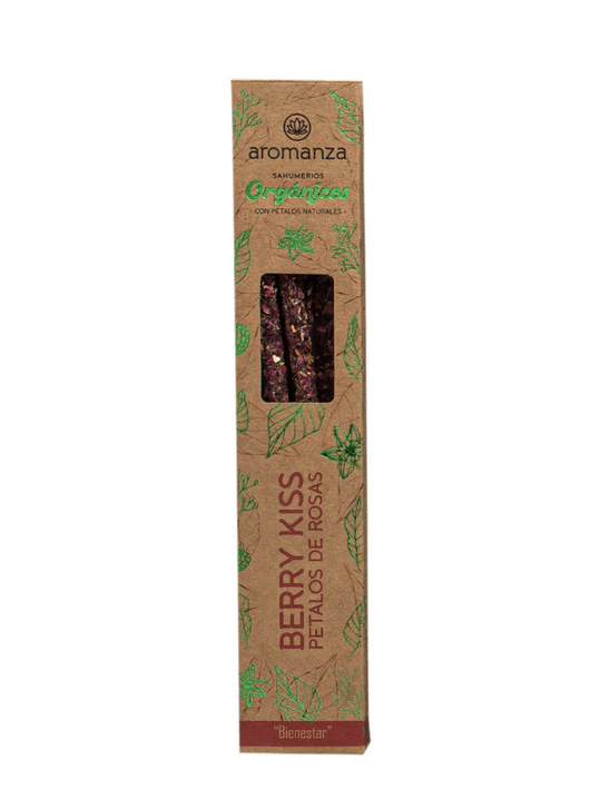 Sahumerio Organico Berry Kiss Rosas - Aromanza1