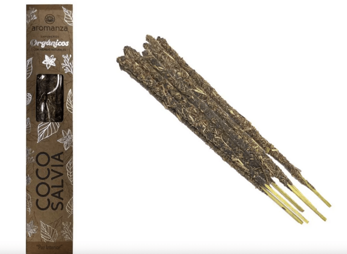 Sahumerio Organico Coco Salvia - Aromanza1