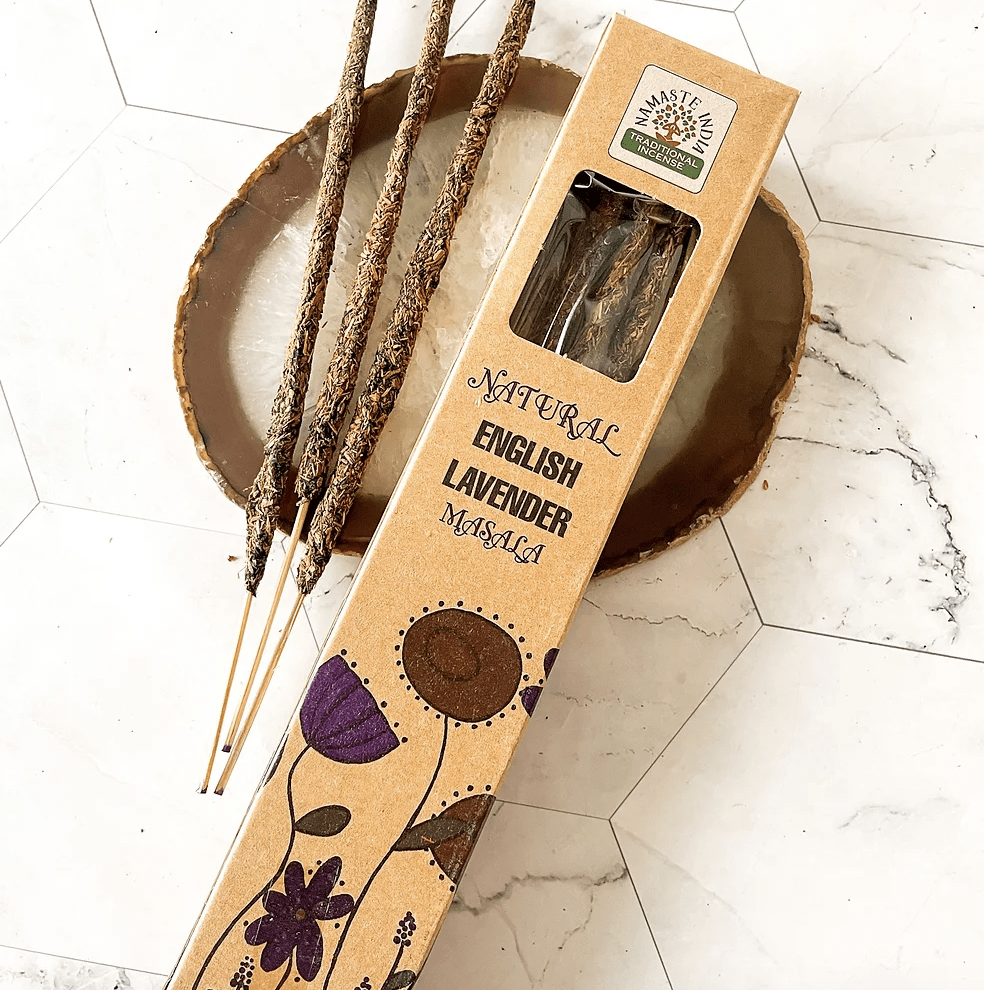 Incienso Orgánico Lavanda Inglesa - Namaste India1