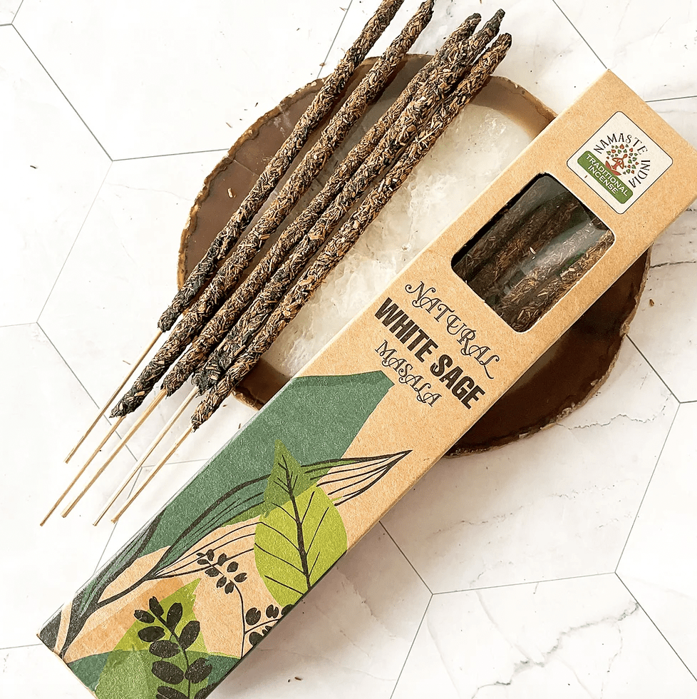 Incienso Natural Salvia Blanca Organico - Namaste India1