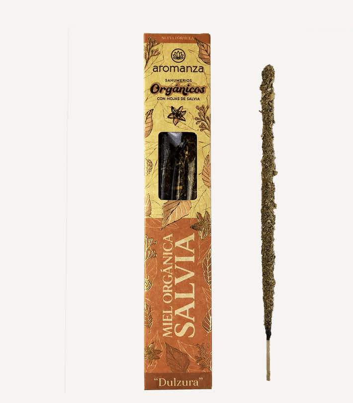 Sahumerio Organico Miel Organica Salvia - Aromanza2