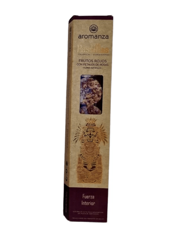 Pastillas Orgánicas Frutos Rojos con Petalos de Rosas - Aromanza1
