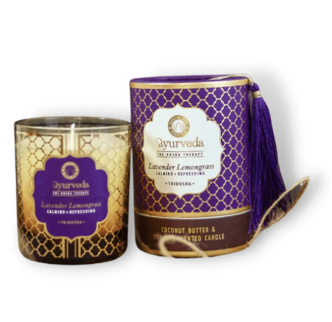 Vela Aromática Ayurveda Lavanda y Lemongrass - Song of India1