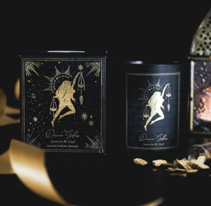 Vela Aromática Divina Diosa con Piedras 120g - Song of India2