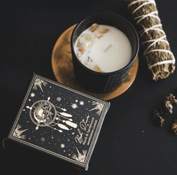 Vela Aromática Sueños Bohemios con Piedras 120g - Song of India1