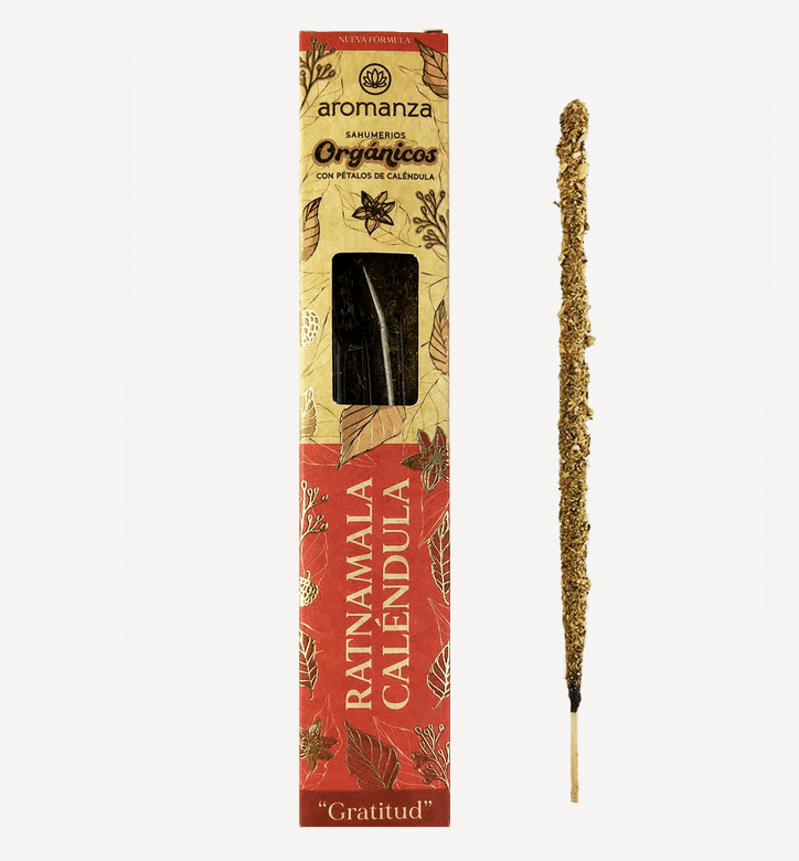 Sahumerio Organico Ratnamala Calendula - Aromanza1