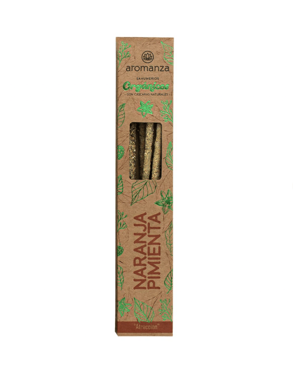 Sahumerio Organico Naranja Pimienta - Aromanza1