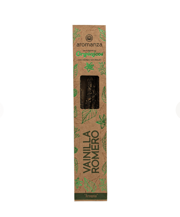 Sahumerio Organico Vainilla Romero - Aromanza3