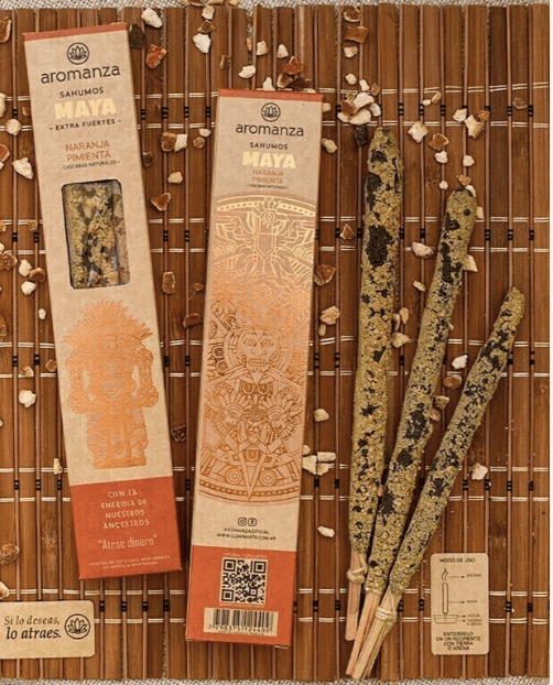 Sahumo Maya Naranja Pimienta - Aromanza - Atrae dinero1
