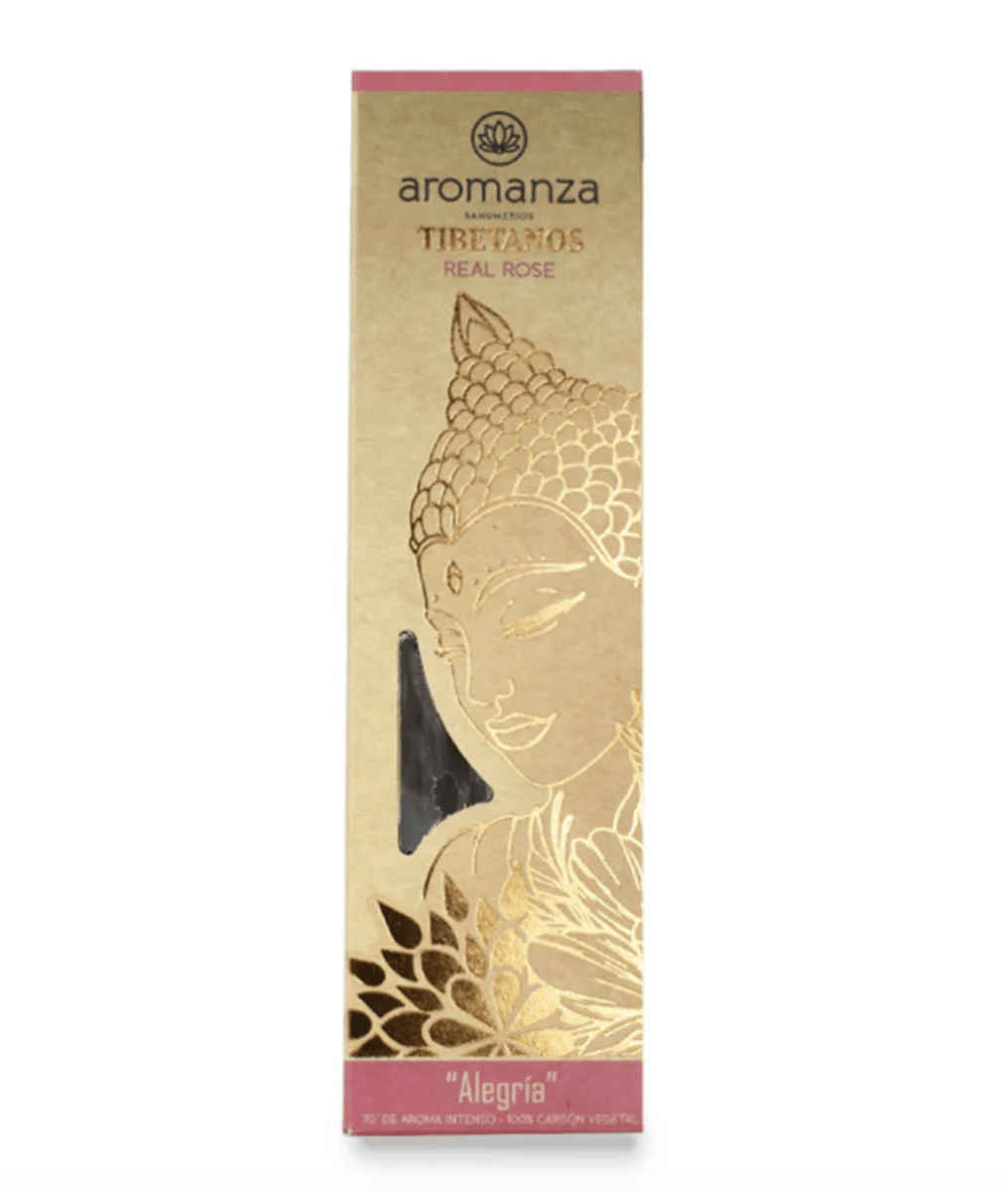 Sahumerio Tibetano Rosa Real - Aromanza1