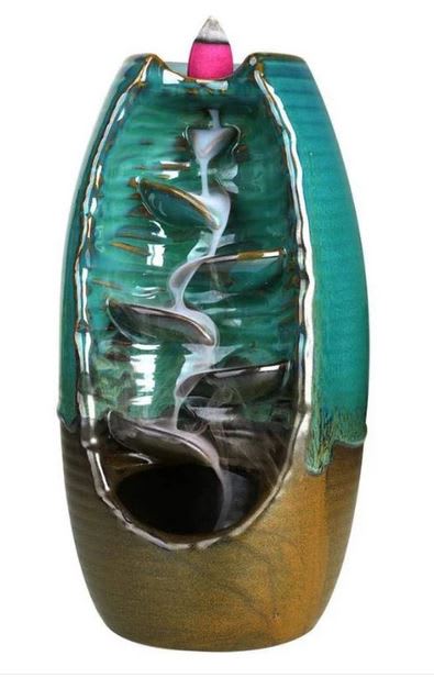 Porta Incienso Cascada Turquesa Café + 10 inciensos3