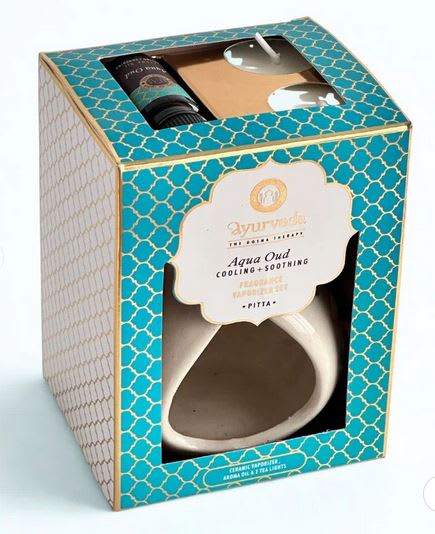 Set Difusor de Cerámica Ayurveda Aguamarina1