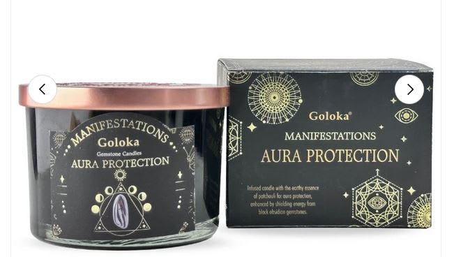 Vela Pachuli con Obsidiana Negra - Protección del Aura3