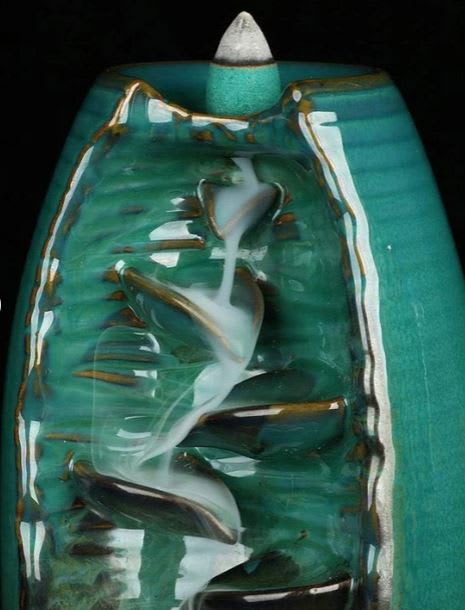 Porta Incienso Cascada Turquesa Café + 10 inciensos2