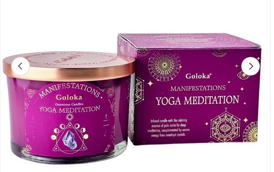 Vela Palo Santo con Amatista - Meditación Yoga3