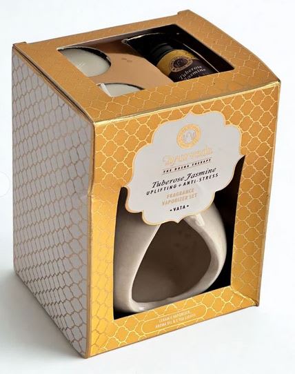 Set Difusor de Cerámica Ayurveda Flor de Jazmín1