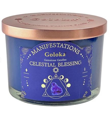 Vela Jazmín con Lapislázuli - Bendición Celestial1