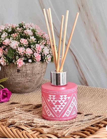 Difusor de Varilla Boho 7 Chakras con Piedra Cuarzo Rosa2