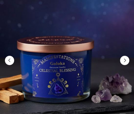 Vela Jazmín con Lapislázuli - Bendición Celestial2