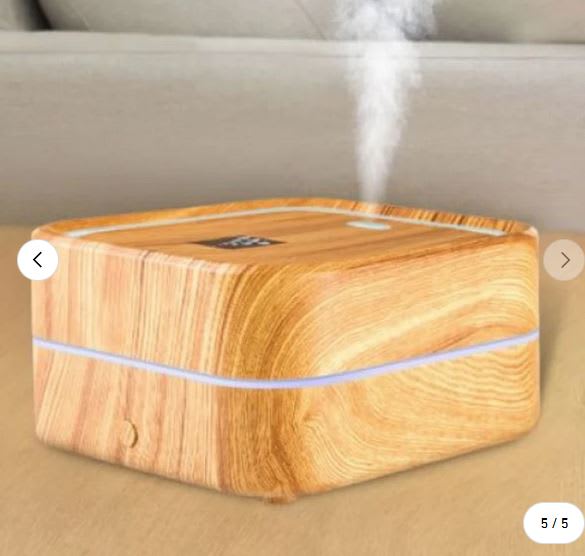 Difusor Humificador Ultrasónico Color Cafe Claro - 100 ml Box Light1