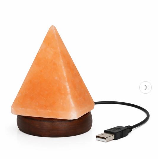 Lampara de Sal del Himalaya Piramide Led Mini2