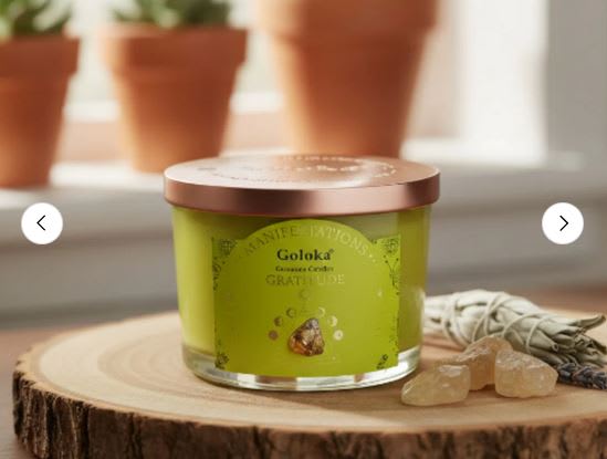 Vela Frankincense con Ojo de Tigre - Gratitud2