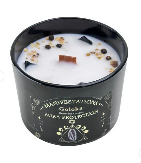 Vela Pachuli con Obsidiana Negra - Protección del Aura2