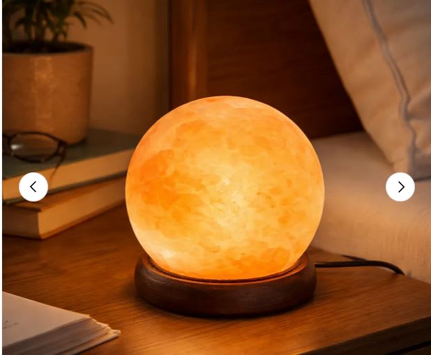 Lampara de Sal del Himalaya Esfera Led Mini2
