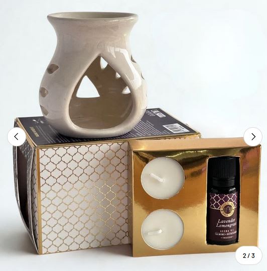 Set Difusor de Cerámica Ayurveda Lavanda y Lemongrass2