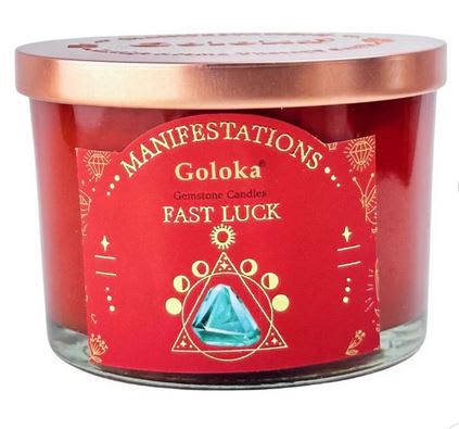 Vela Nag Champa con Jade Verde - Suerte Rápida1