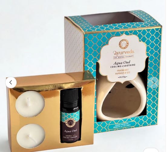 Set Difusor de Cerámica Ayurveda Aguamarina2