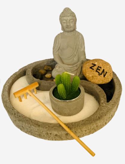 Jardin Zen Budda Ying Yang Piedra2