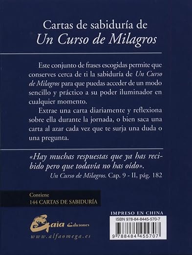 Cartas de Sabiduría de un Curso de Milagros - 144 CARTAS por Foundation For Inner Peace y Rosa María2