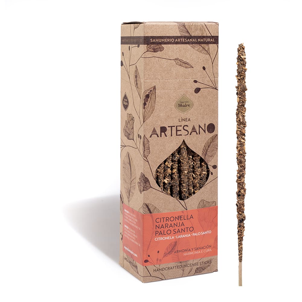 Sahumerio Artesano Citronella, Naranja y Palo Santo - Sagrada Madre1