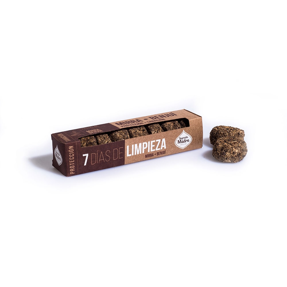 Pastillas 7 Dias de Limpieza Mirra y Benjui - Sagrada Madre1