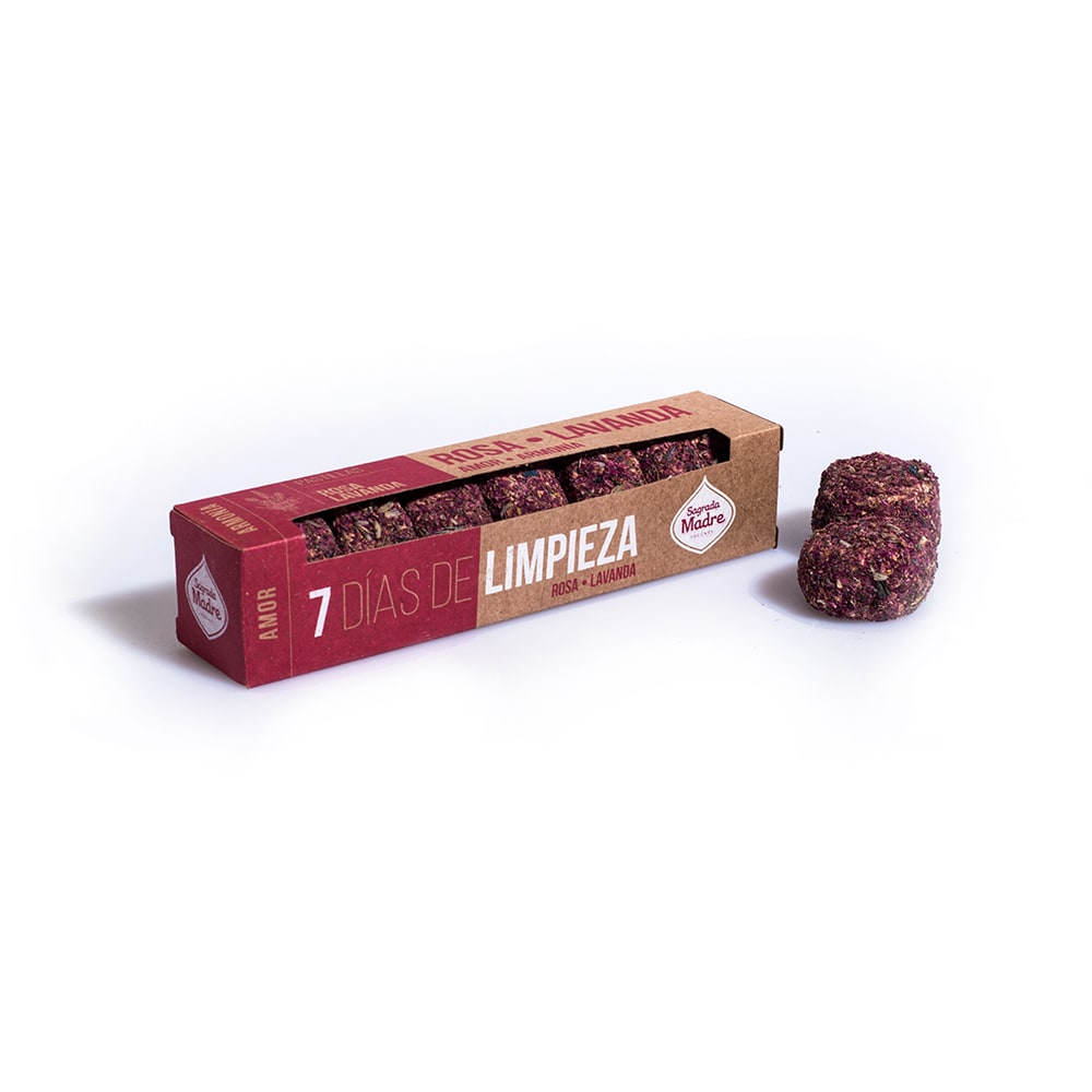 Pastillas 7 Dias de Limpieza Rosa y Lavanda - Sagrada Madre1