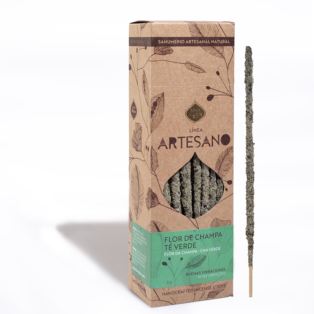 Sahumerio Artesano Té Verde con Flor de Champa - Sagrada Madre1