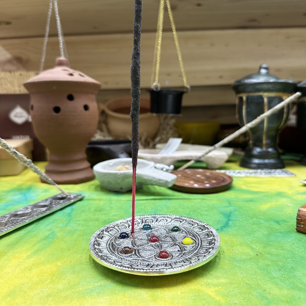 Porta Incienso Flor de la vida 7 Chakras2